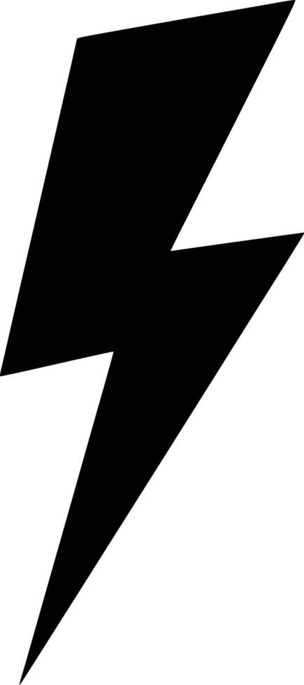 A black and white lightning bolt icon vector
