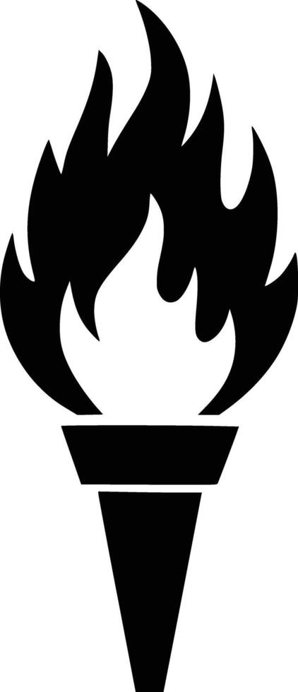 A black and white logo of a flame white isolated background vector