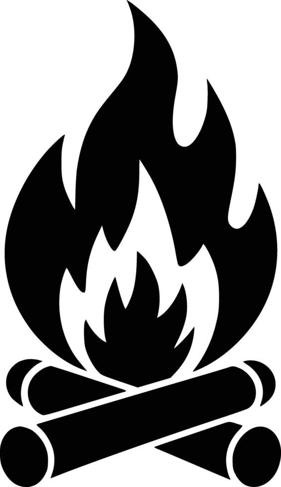Campfire clip art white isolated background vector