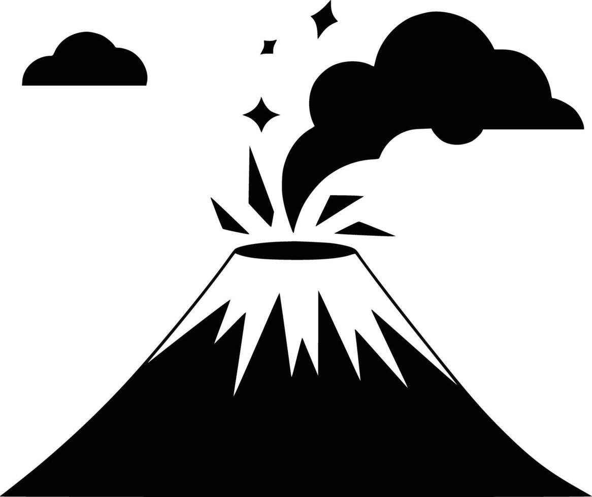 Volcano volcano clipart vector