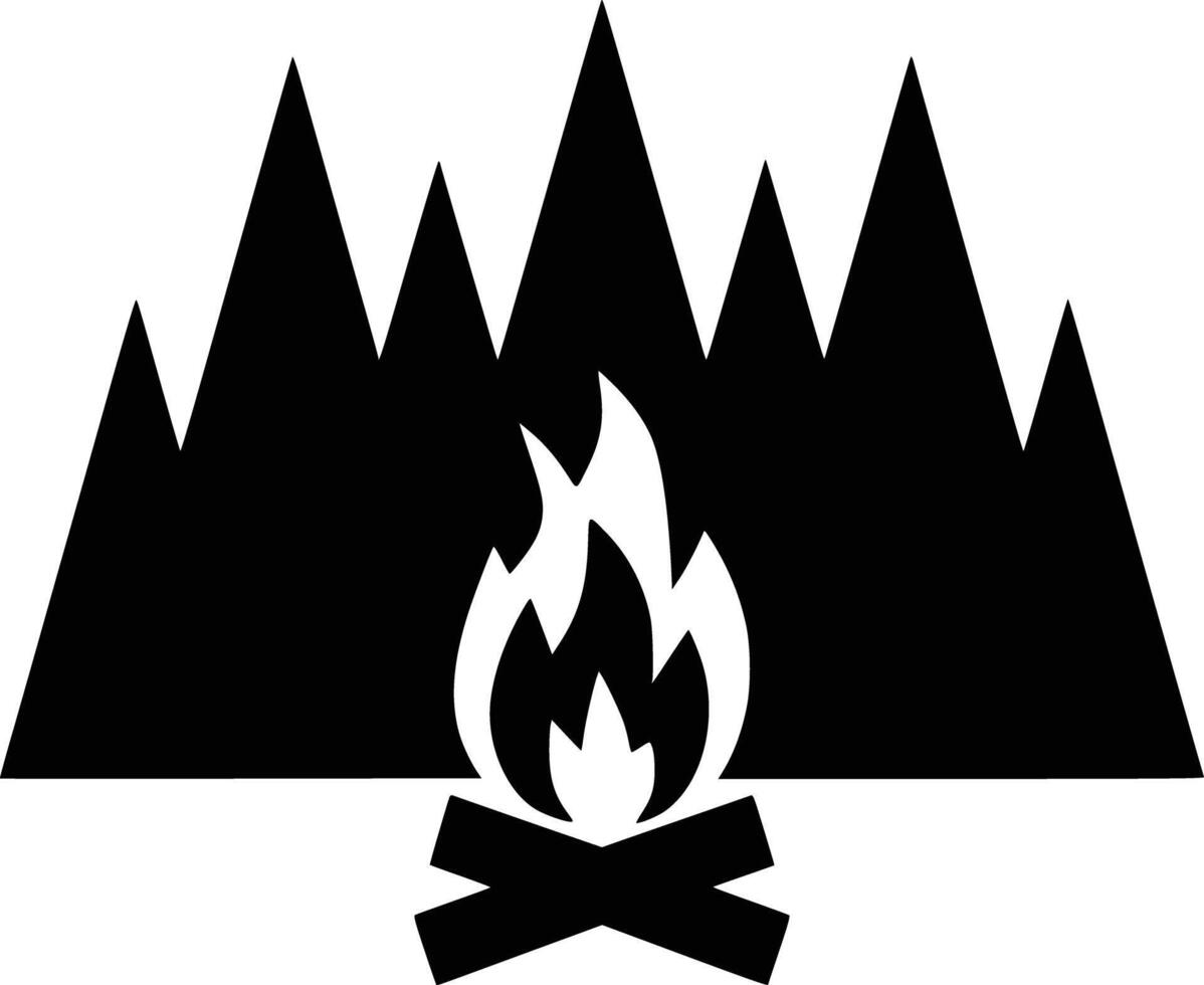Camping and firewood clipart vector