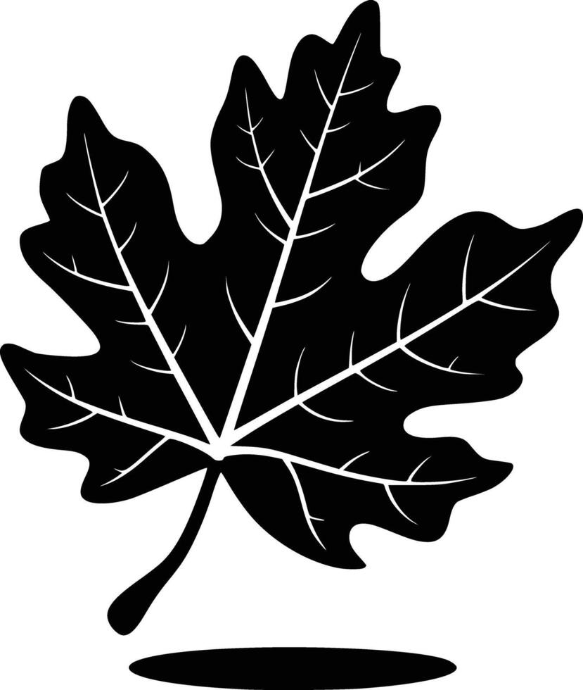 Black maple leaf vector