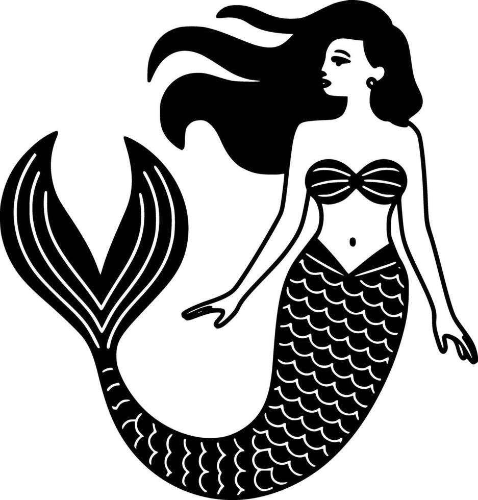 Mermaid clip art vector