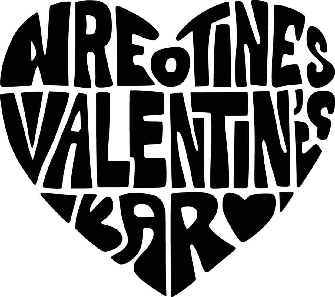 Are you valentine's day white isolated background vector
