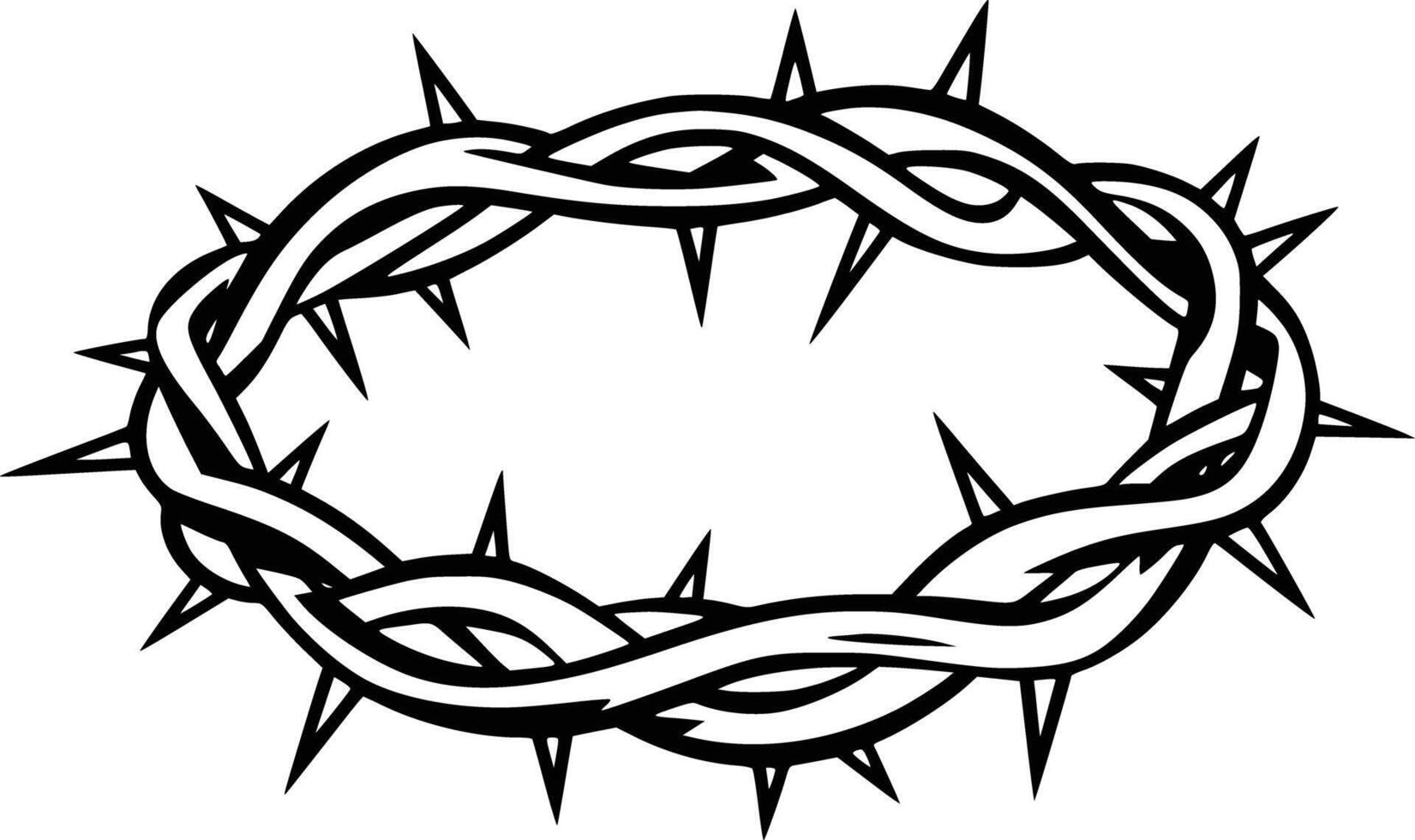 Crown of thorns coloring pages vector