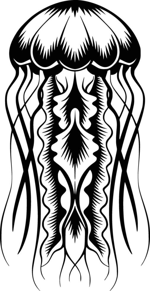 Jellyfish tattoo design vector