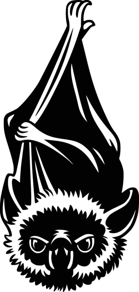 Bat art white isolated background vector