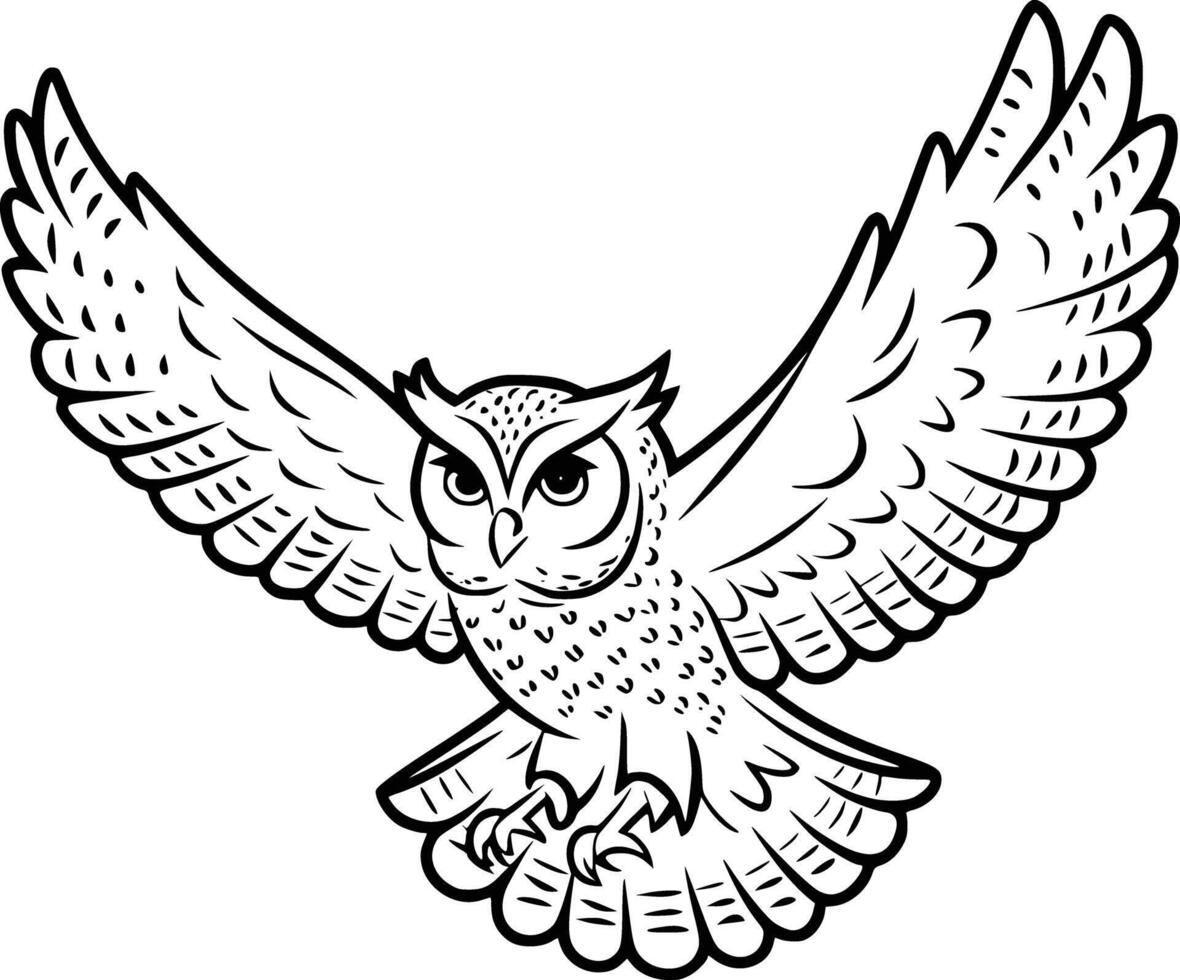 Owl coloring pages free printable vector