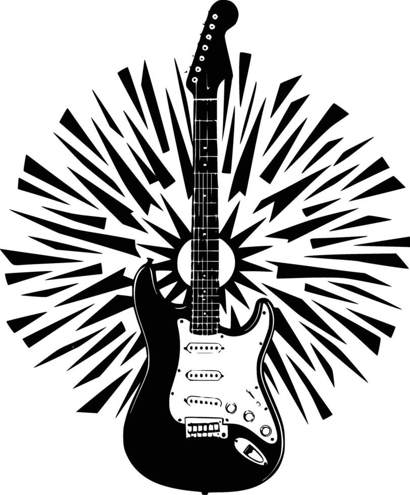 Guitar art white isolated background white isolated background vector