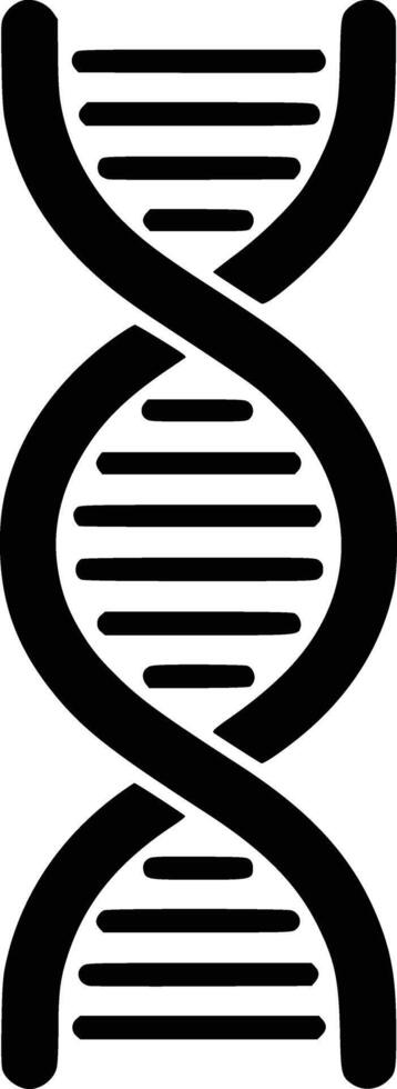 A black and white image of a dna symbol vector
