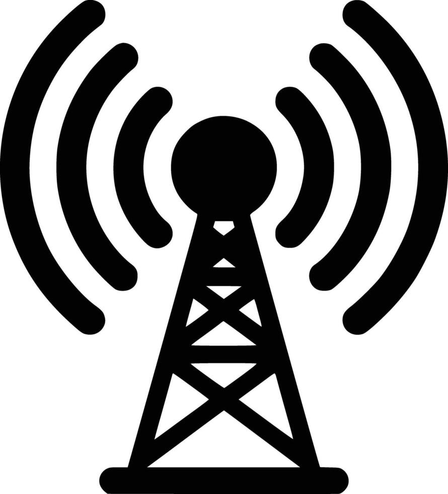 Radio tower icon illustration and isolated background vector