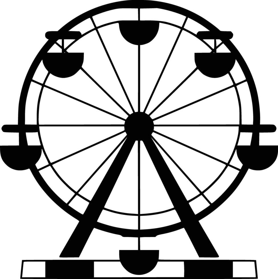 Ferris wheel clip art and isolated background vector
