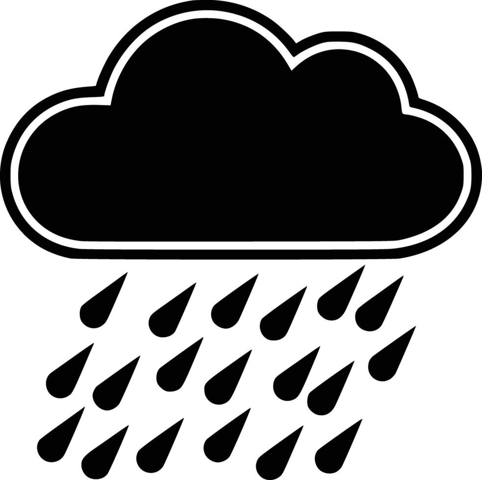 Rain cloud icon and isolated background vector