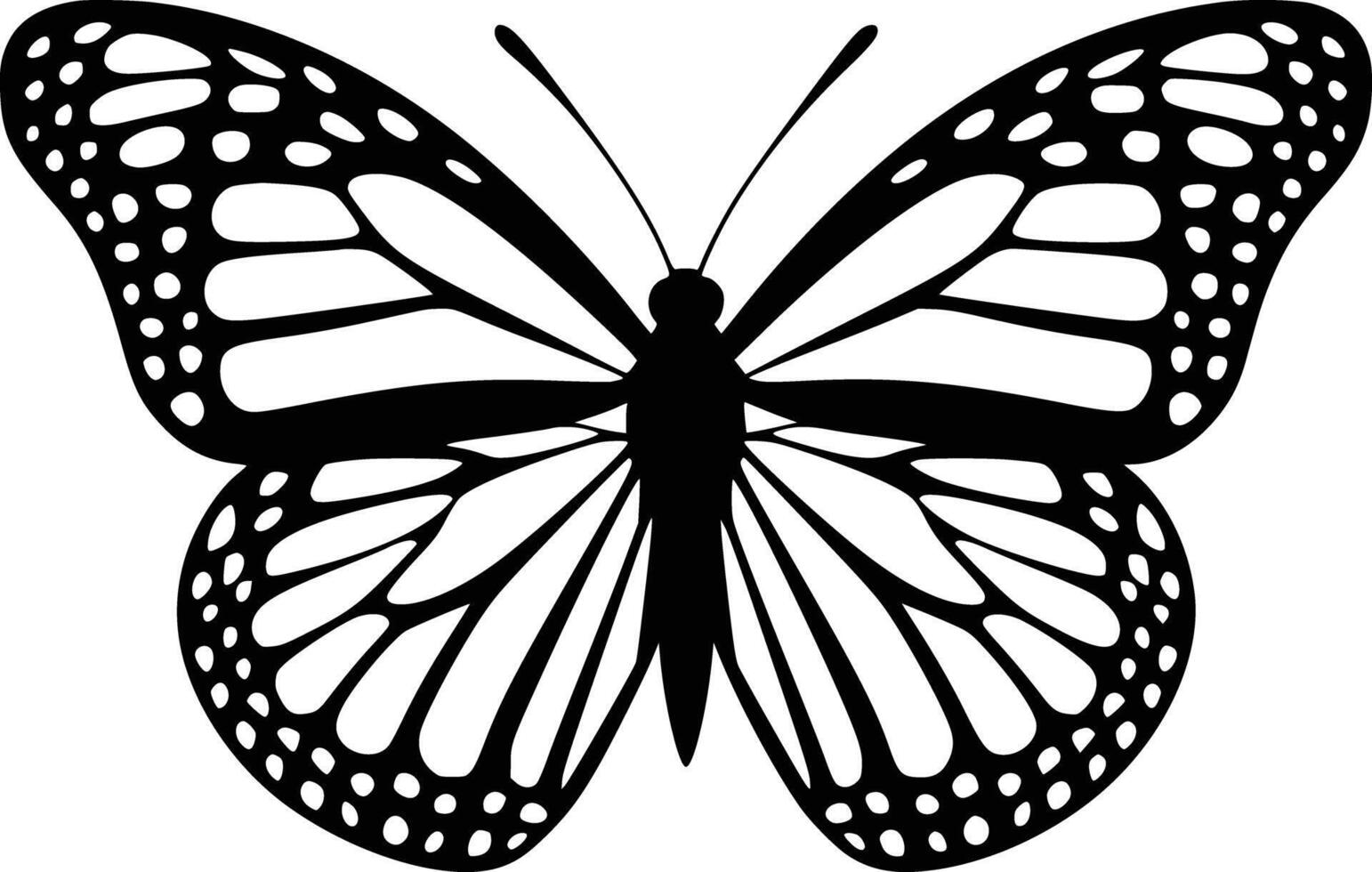 Butterfly coloring pages free printable and isolated background vector