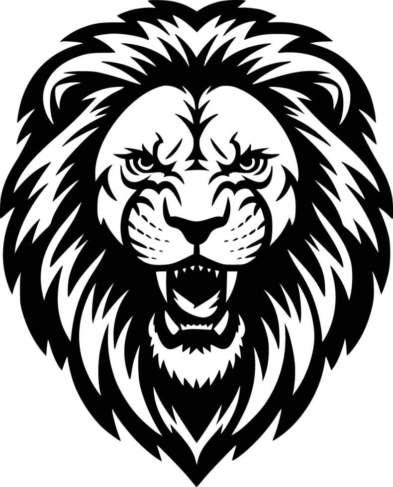 Lion head and isolated background vector