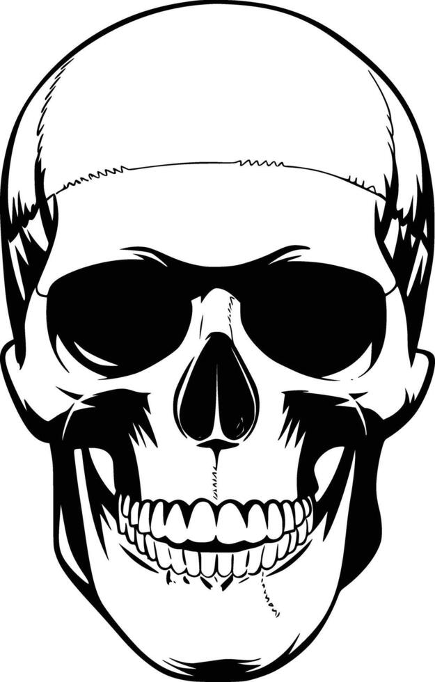 A skull with a bandage on its head vector
