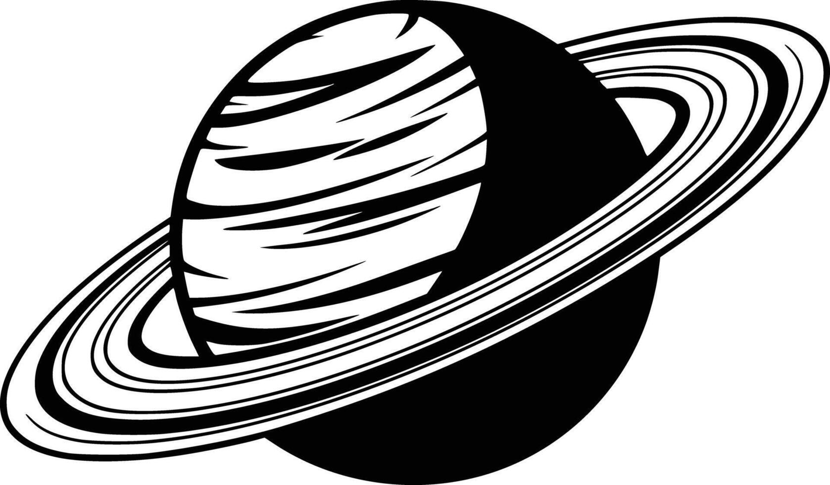 Saturn planet clipart and isolated background vector