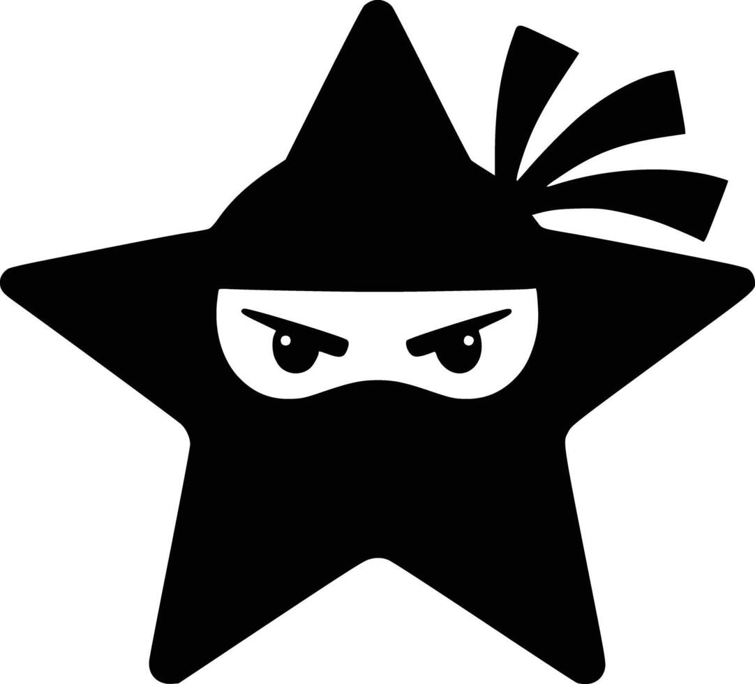 Ninja star and isolated background vector