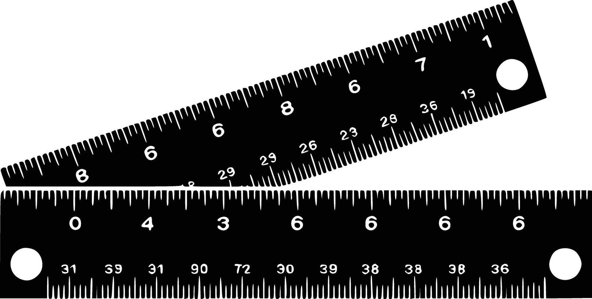 Two rulers on a white background vector