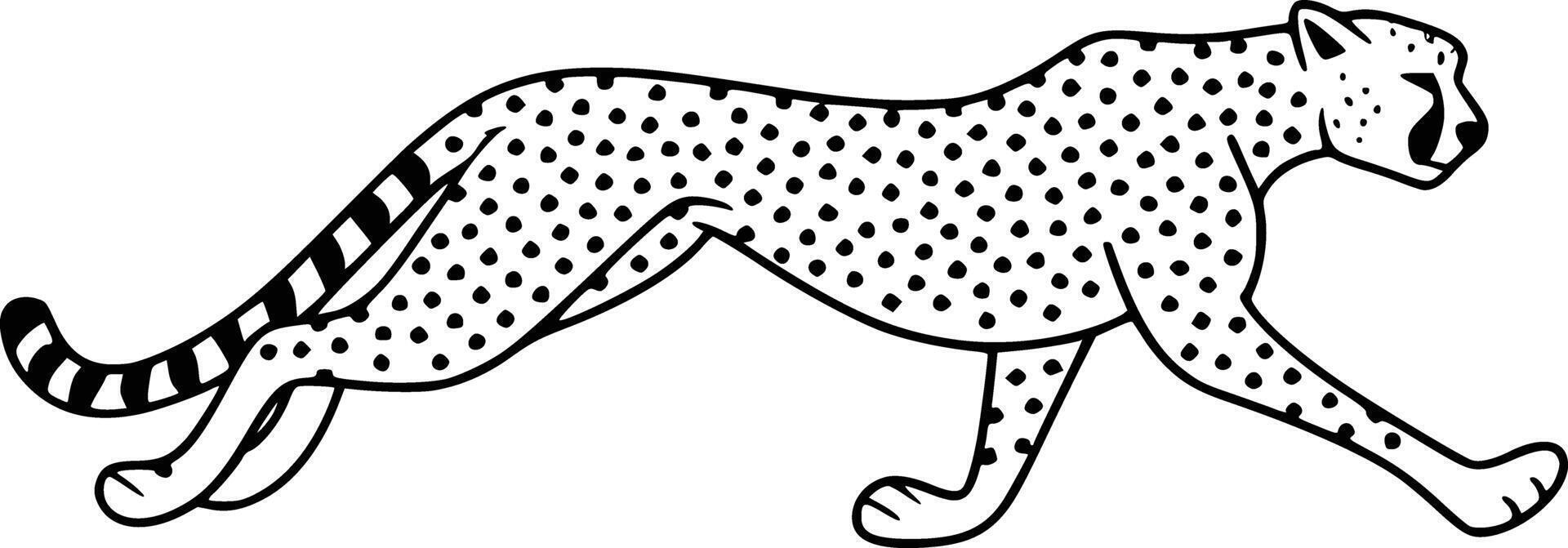 Black and white bold illustration of a lion, isolated on white background. vector