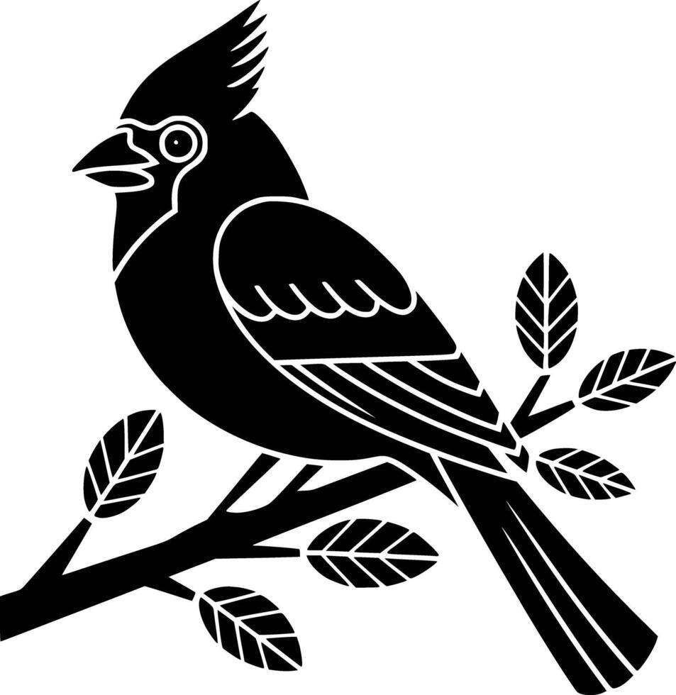 Black and white bold illustration of a detailed owl, isolated on white background. vector