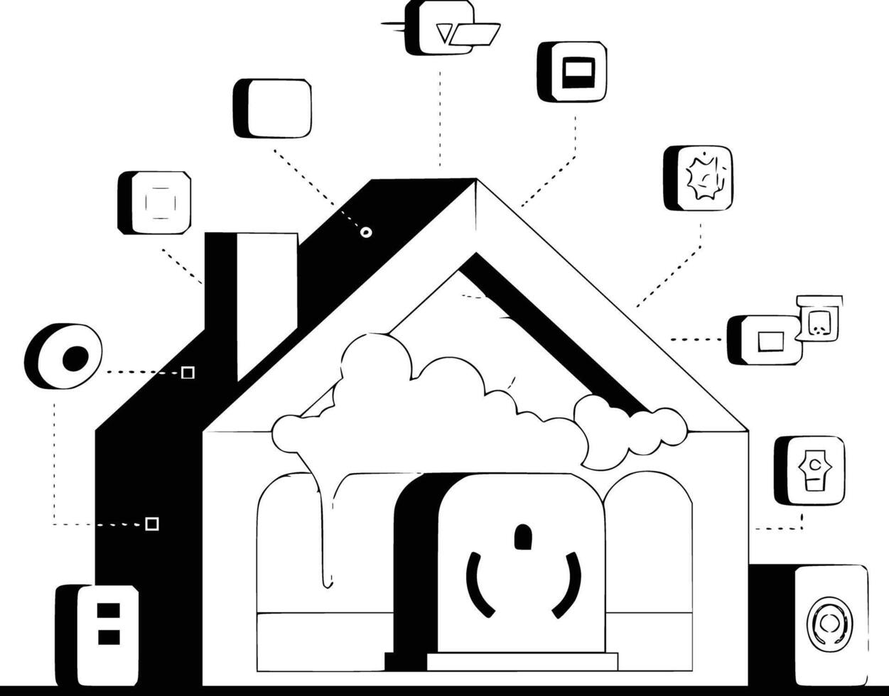 Home automation and smart home vector