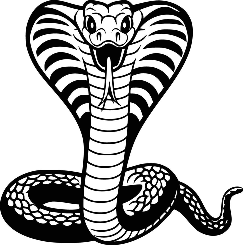Cobra snake clipart and isolated background vector