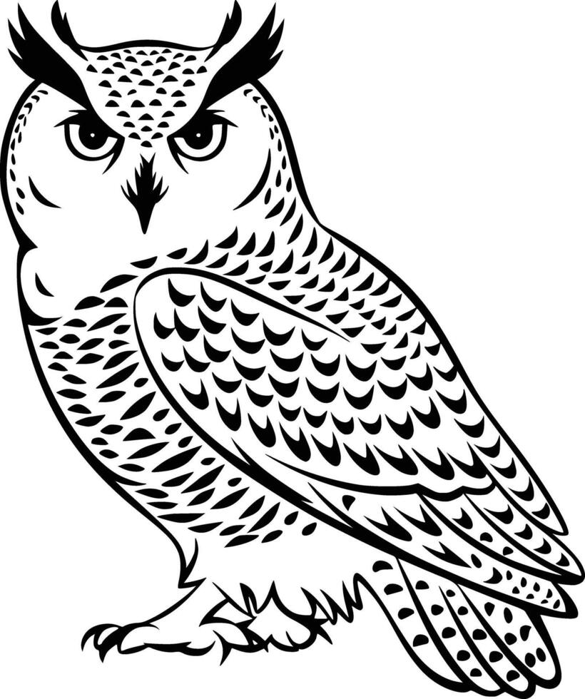 Owl coloring pages free printable coloring pages vector