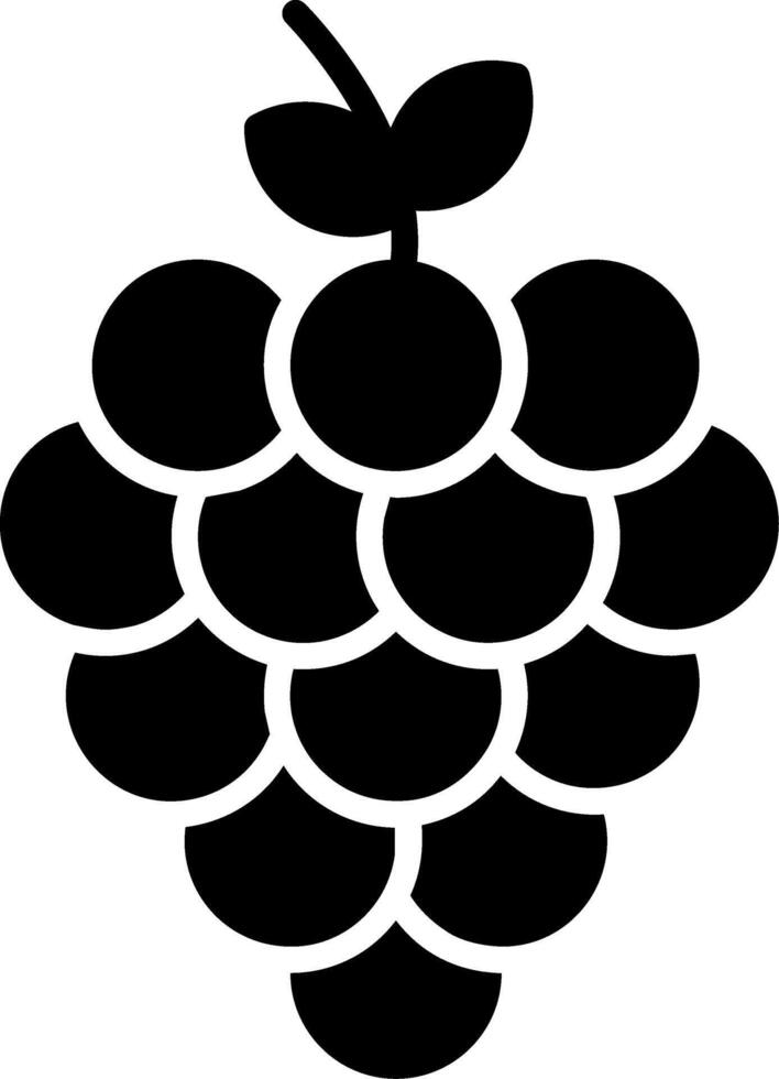 Grape Fruit Cluster Glyph vector