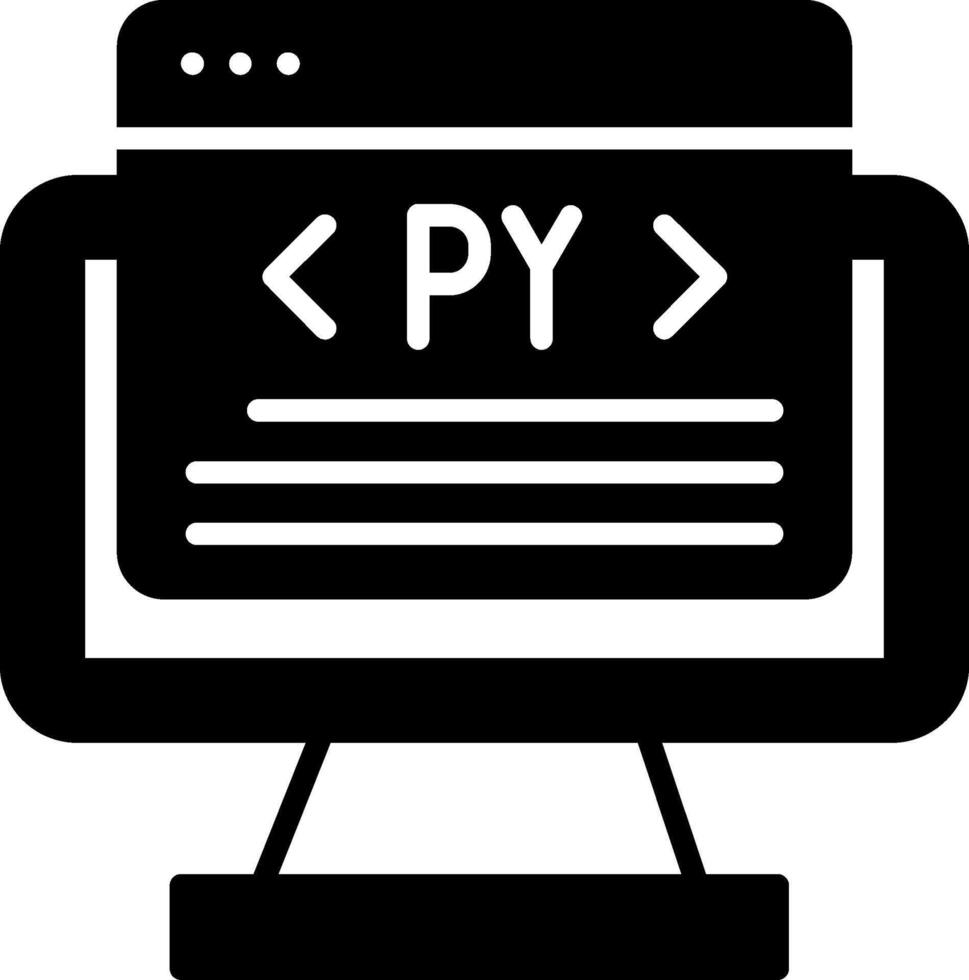 Python Programming Language Glyph vector