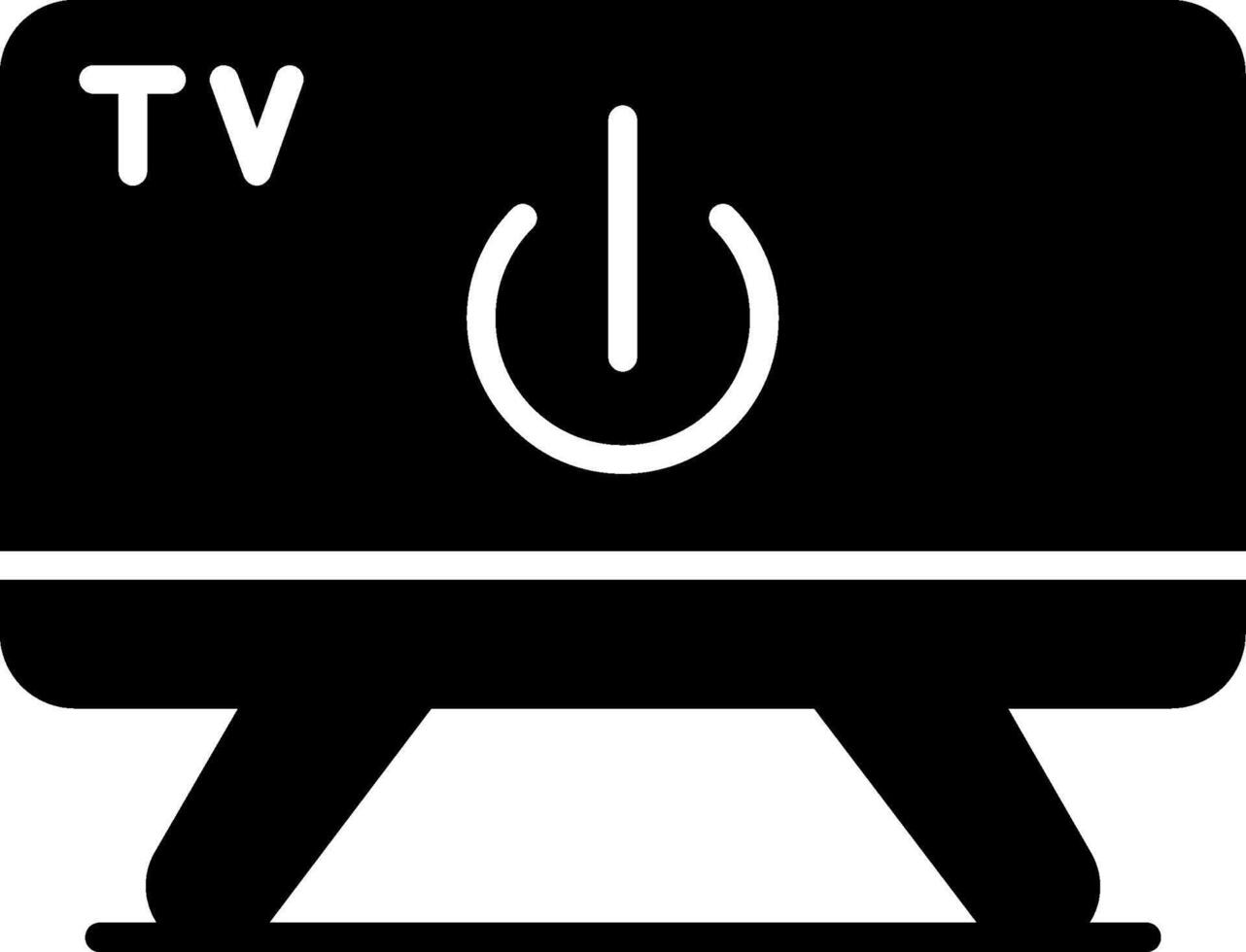 Television Display Device Glyph vector
