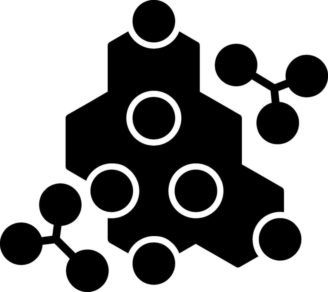 Enzyme Biological Catalyst Glyph vector
