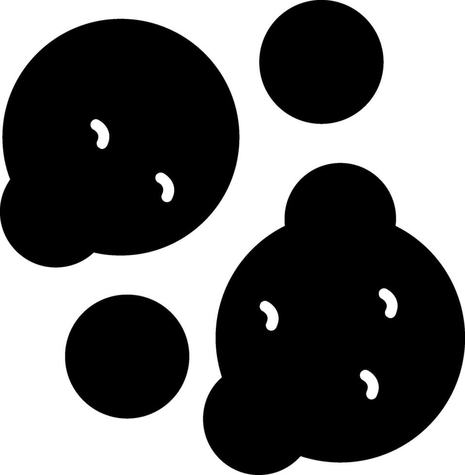 Yeast Fungus Microorganism Glyph vector