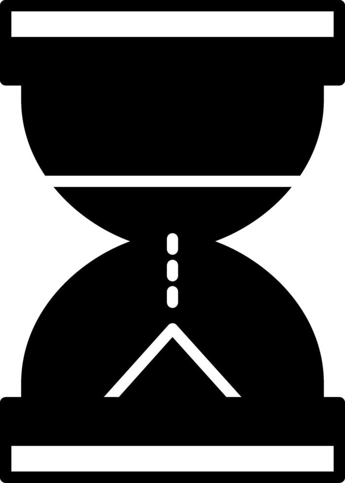 Hourglass Timer Design Glyph vector