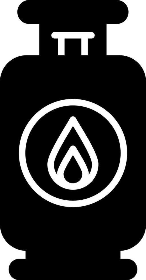 Gas Cylinder Fuel Glyph vector