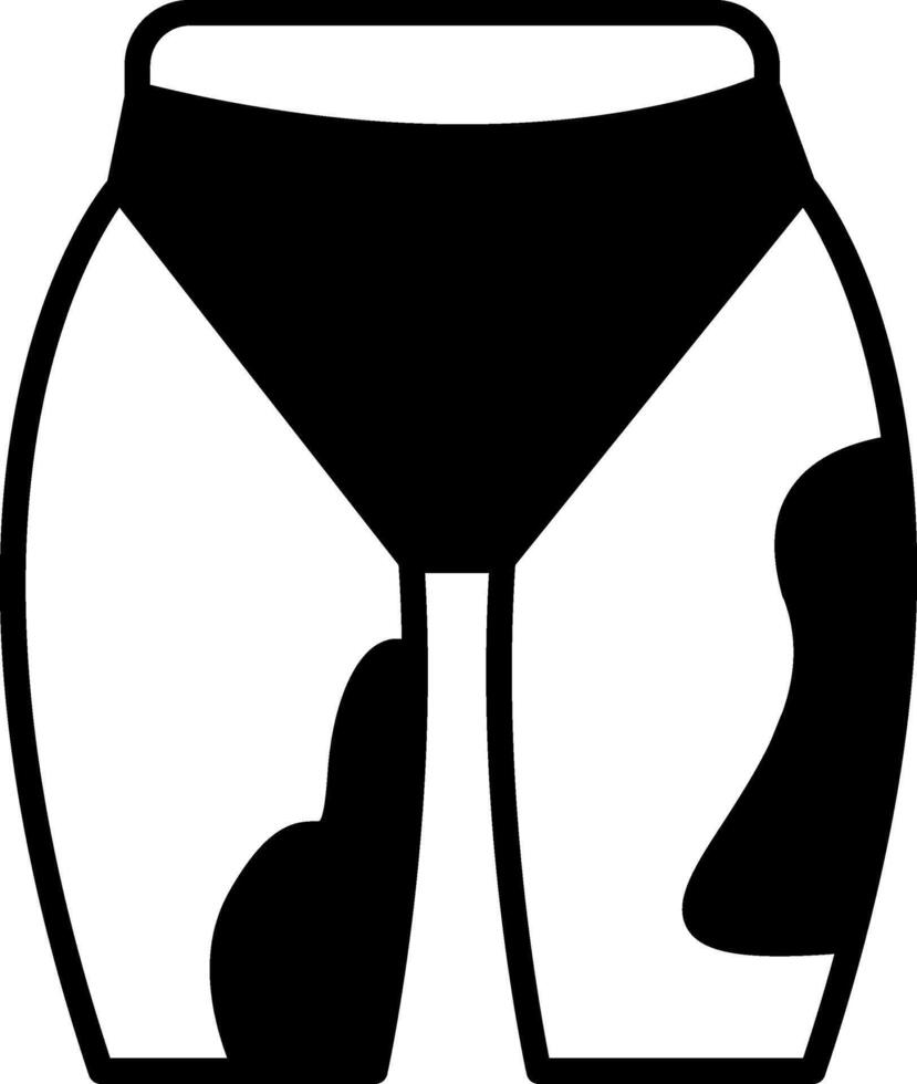 Thigh Sun Burn Marks Skin Injury Glyph vector