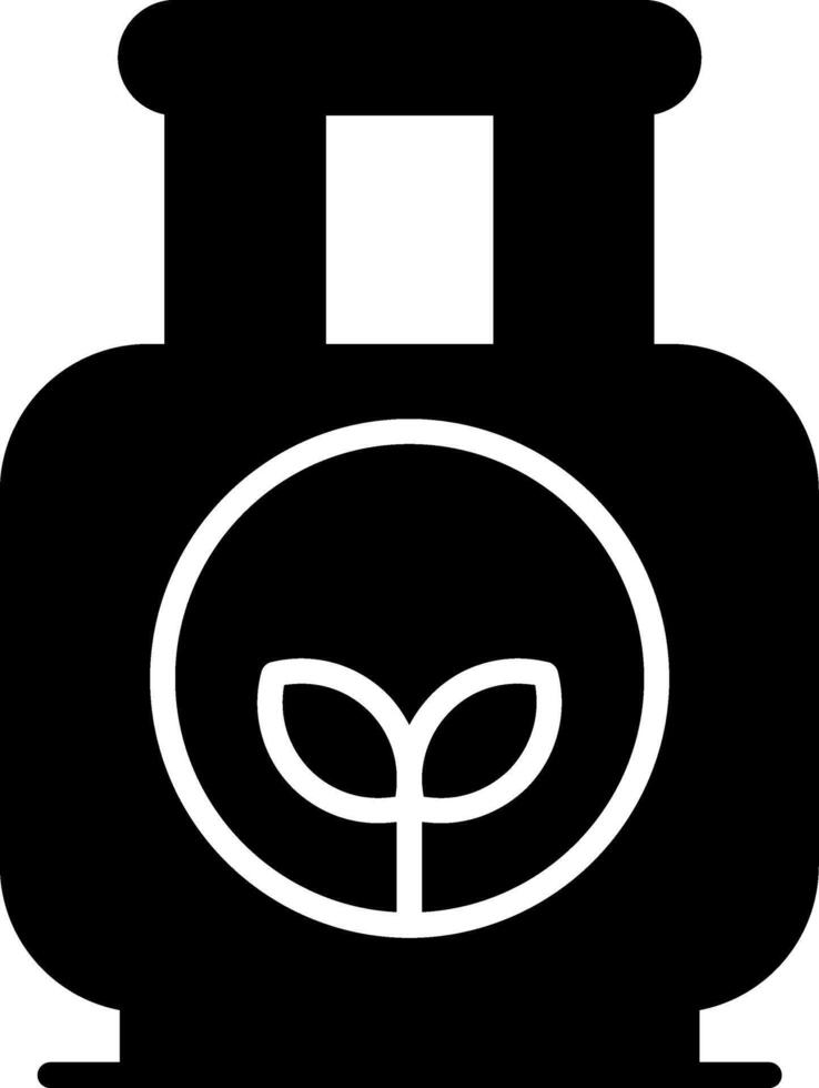 Biogas Renewable Gas Source Glyph vector