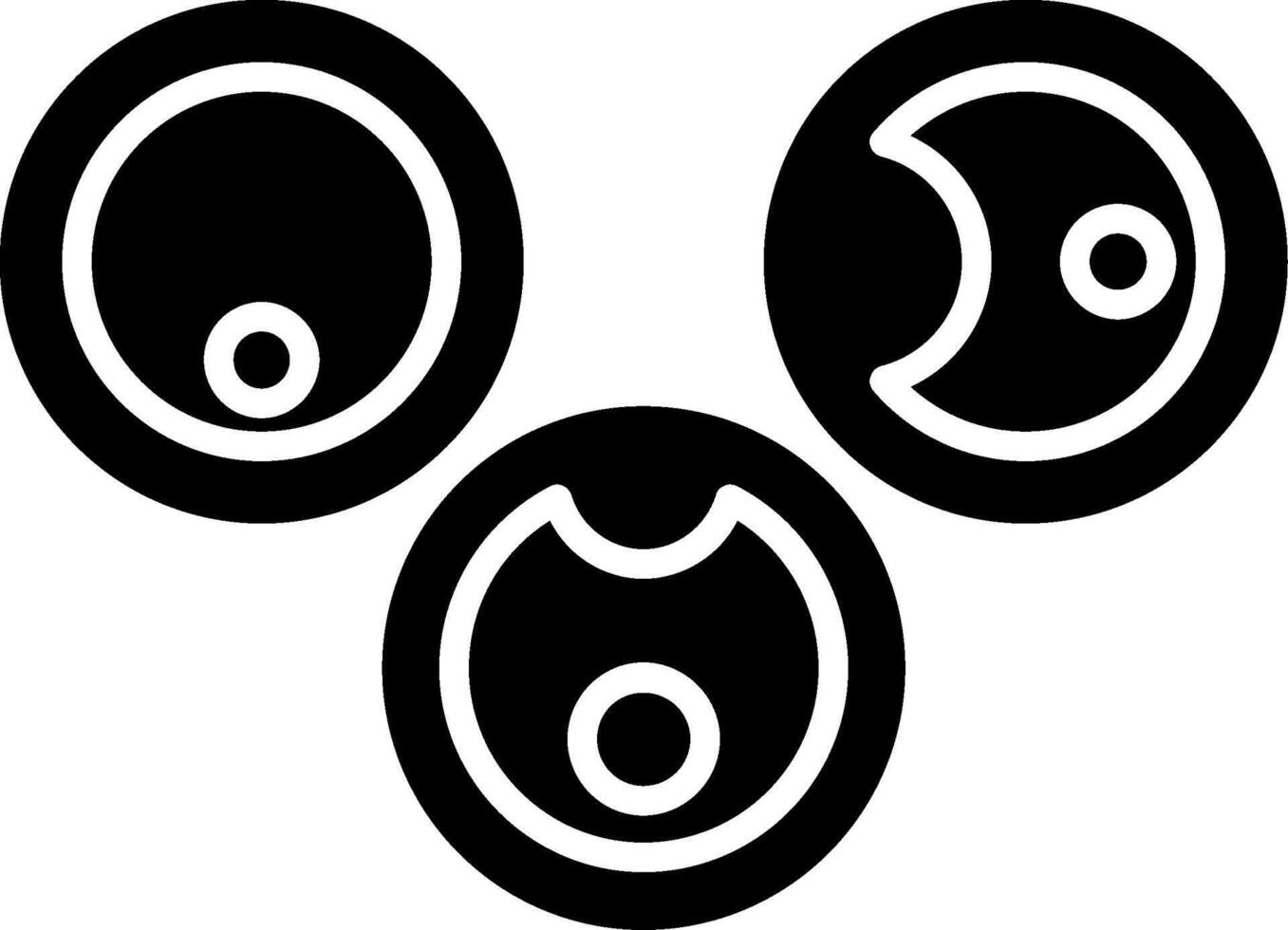 Chlorella Vulgaris Algae Species Glyph vector