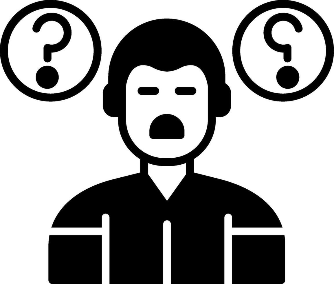Inattention and Distractions Glyph vector