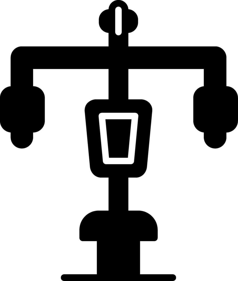 Lat Pulldown Machine Glyph vector