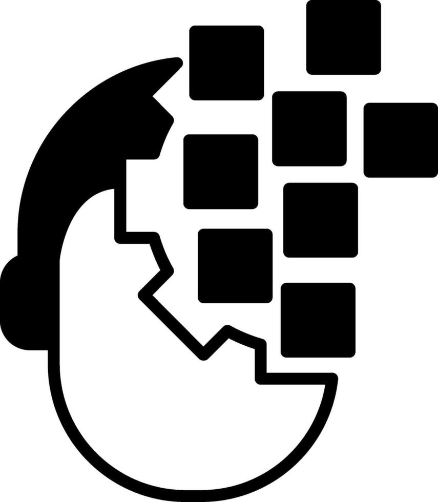 ADHD Cognitive Traits Glyph vector
