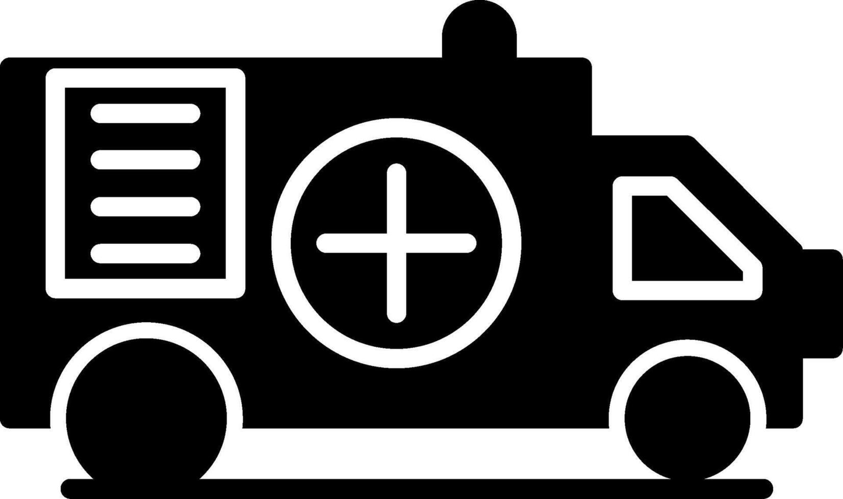 Ambulance Emergency Vehicle Glyph vector