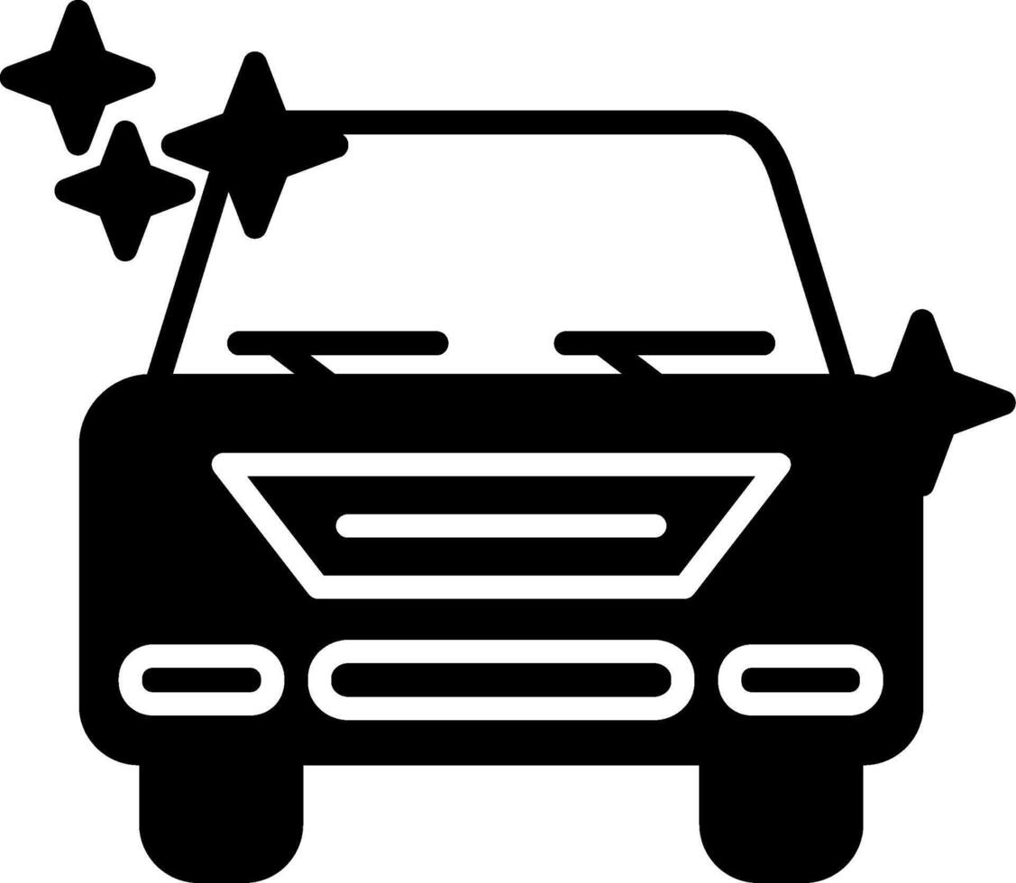 Car Wash Vehicle Cleaning Glyph vector