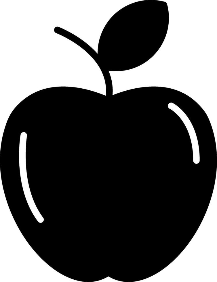 Apple Sweet Fruit Glyph vector