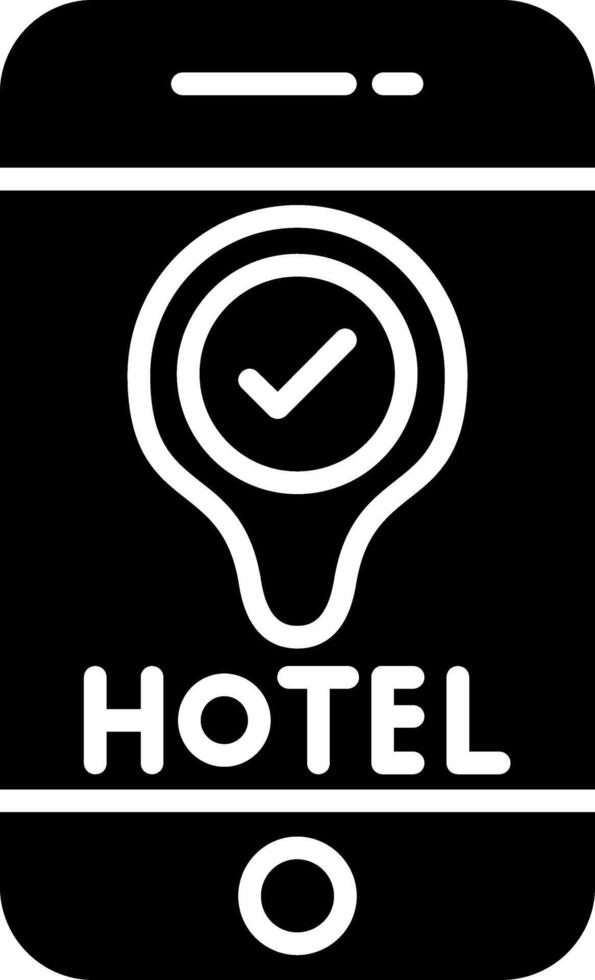 Online Booking Reservation Glyph vector