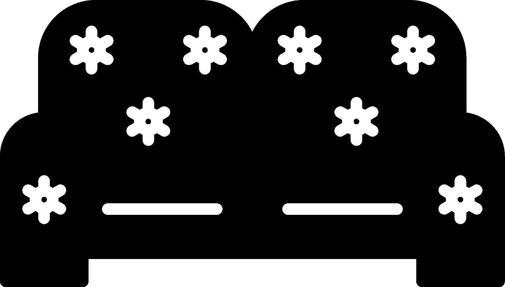 Comfortable Sofa Design Glyph vector