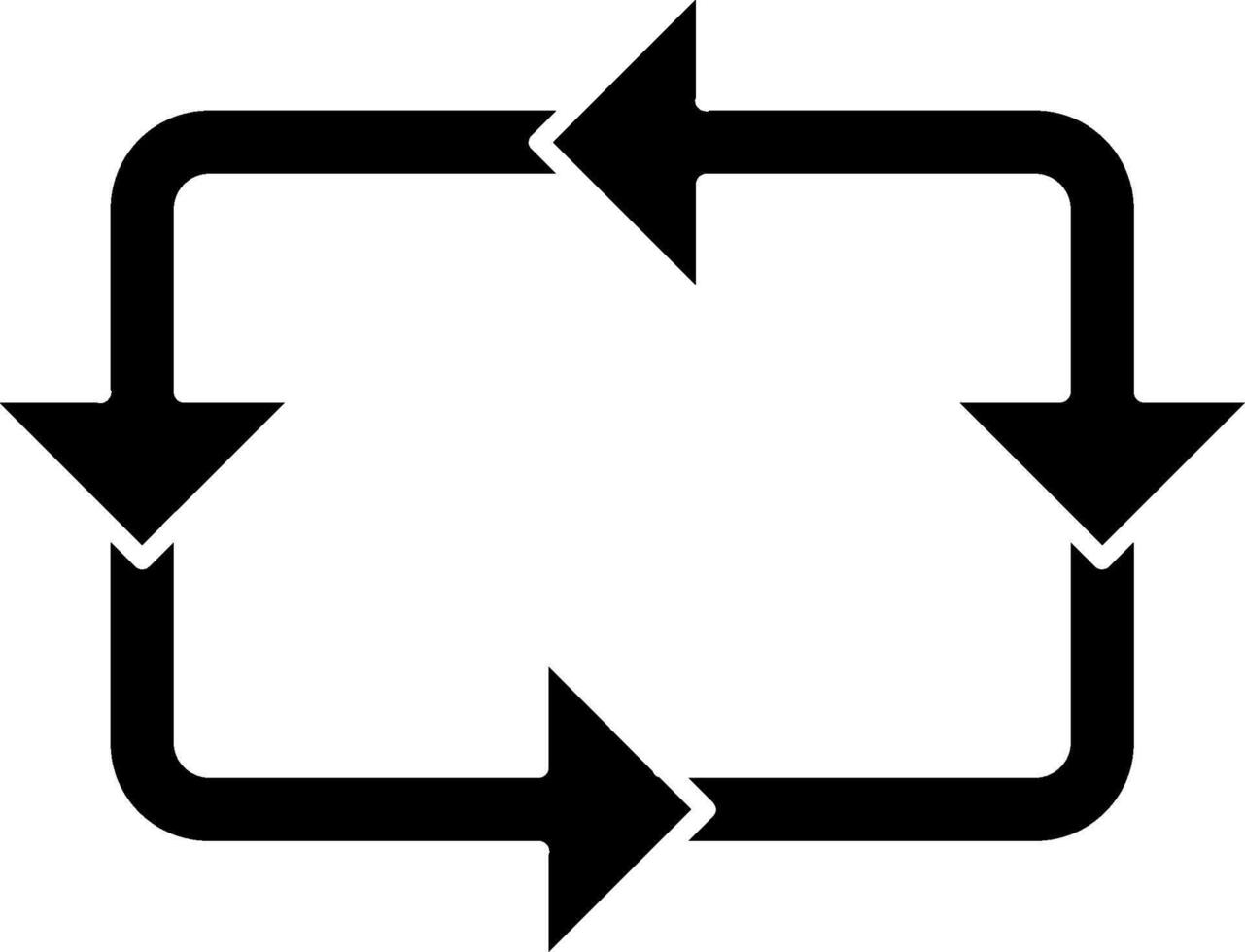Recycling Waste Reprocessing Glyph vector