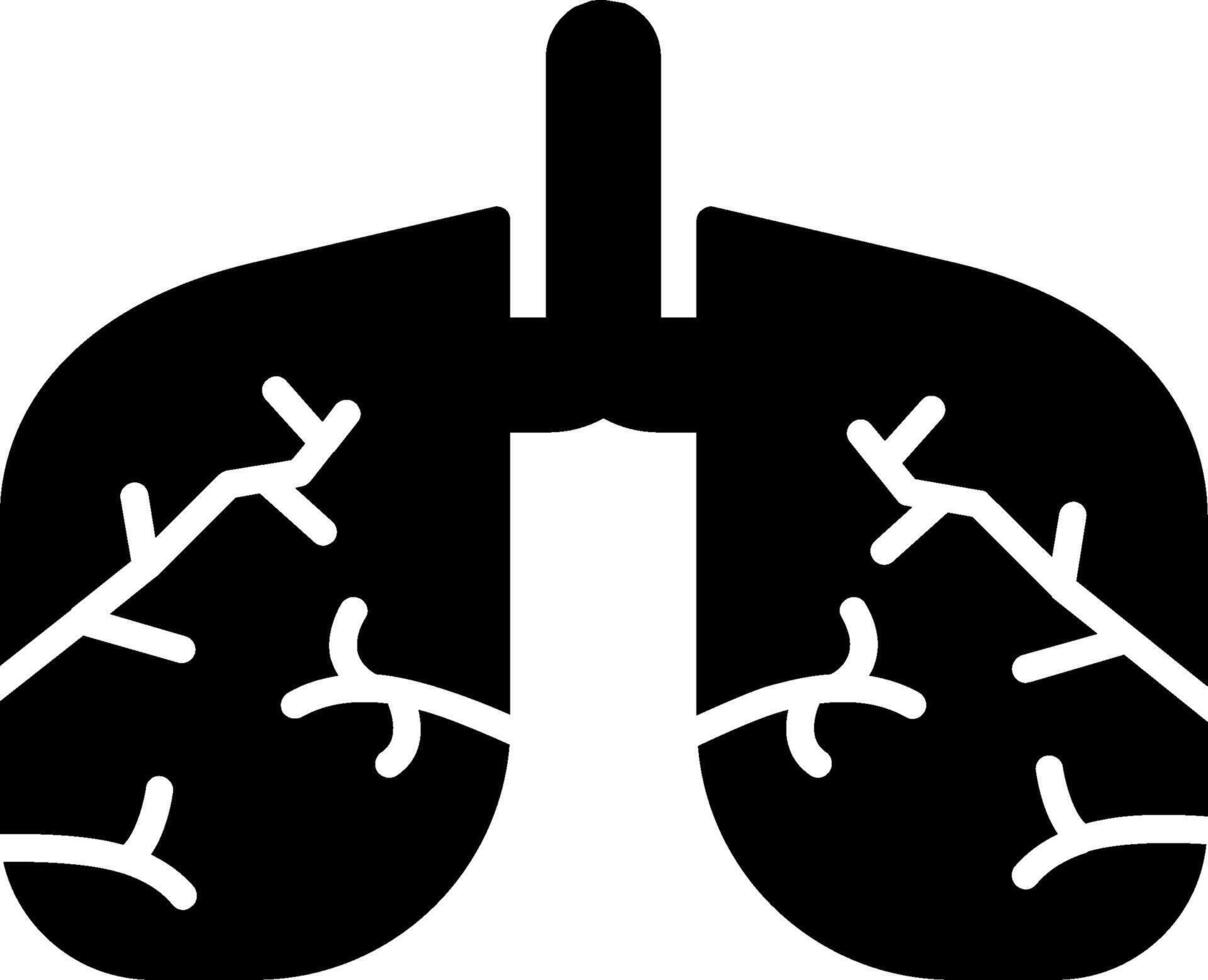 Lungs Respiratory Organs Glyph vector