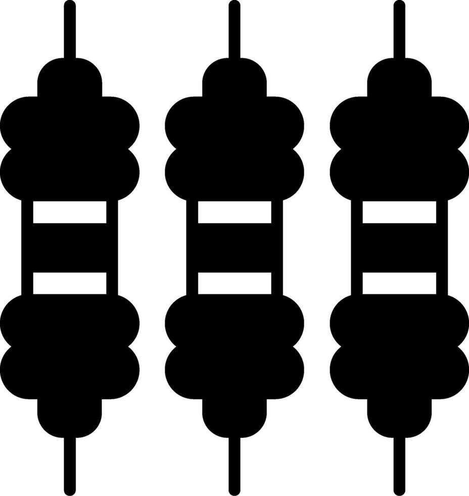 Resistor Component Function Glyph vector