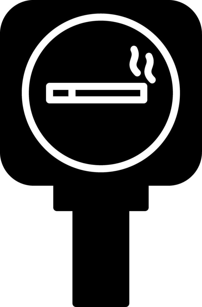 Smoking Area Designated Smoking Zone Glyph vector